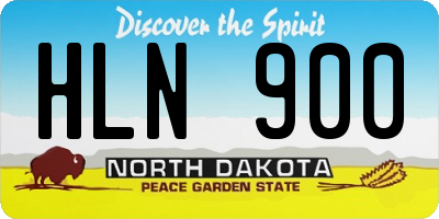 ND license plate HLN900