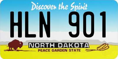 ND license plate HLN901