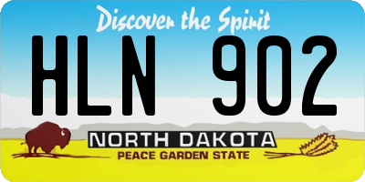 ND license plate HLN902