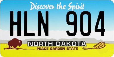 ND license plate HLN904