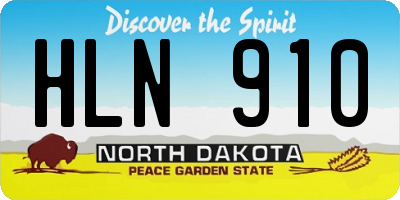 ND license plate HLN910