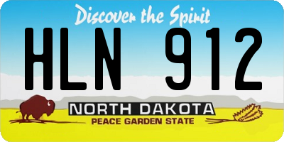 ND license plate HLN912