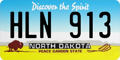 ND license plate HLN913