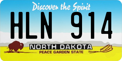 ND license plate HLN914