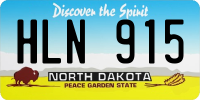 ND license plate HLN915