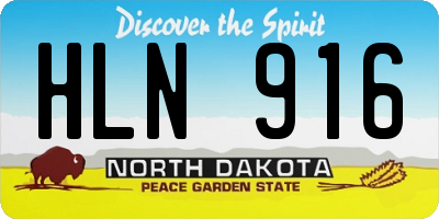 ND license plate HLN916