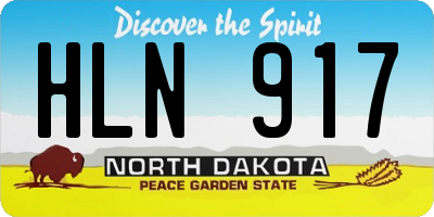 ND license plate HLN917