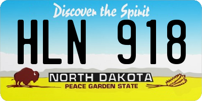 ND license plate HLN918