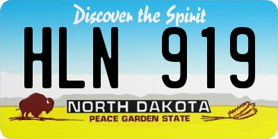 ND license plate HLN919
