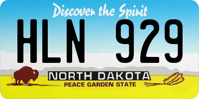 ND license plate HLN929