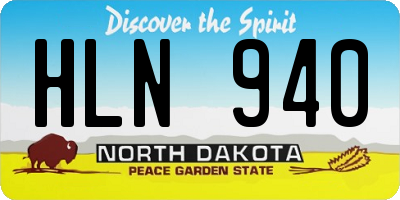 ND license plate HLN940