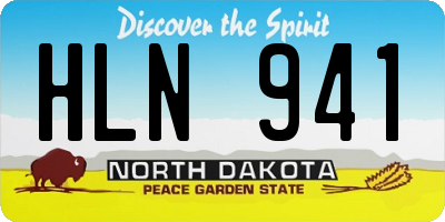 ND license plate HLN941