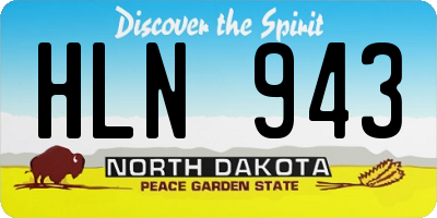 ND license plate HLN943