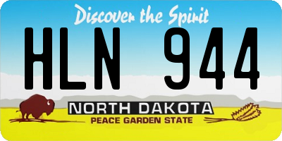 ND license plate HLN944