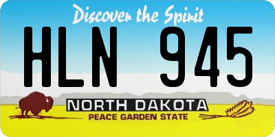 ND license plate HLN945