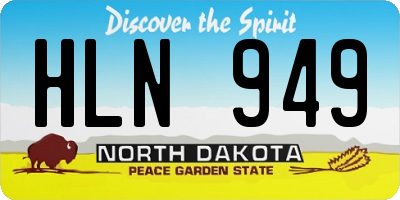 ND license plate HLN949