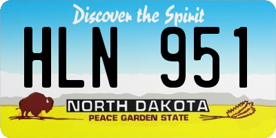 ND license plate HLN951