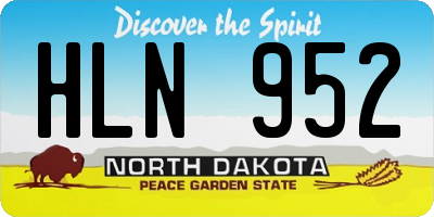 ND license plate HLN952