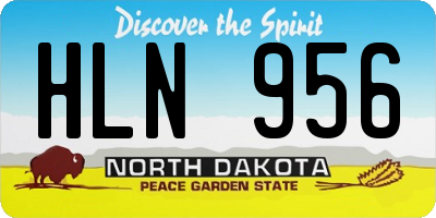 ND license plate HLN956