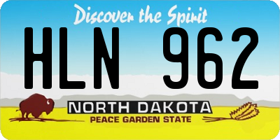 ND license plate HLN962