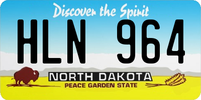 ND license plate HLN964