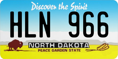 ND license plate HLN966