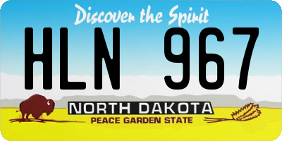 ND license plate HLN967