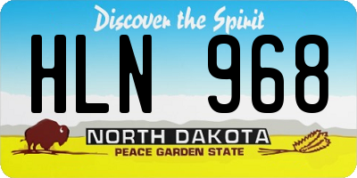 ND license plate HLN968