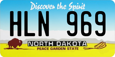 ND license plate HLN969