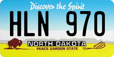 ND license plate HLN970