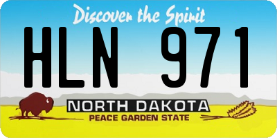 ND license plate HLN971