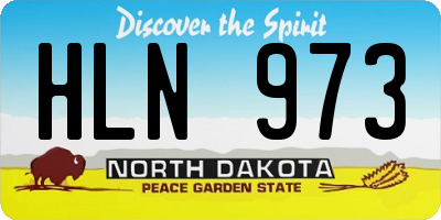 ND license plate HLN973