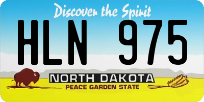 ND license plate HLN975