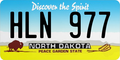 ND license plate HLN977