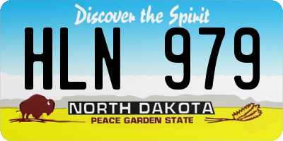 ND license plate HLN979