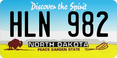 ND license plate HLN982