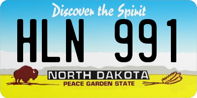 ND license plate HLN991