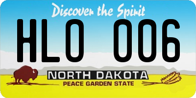ND license plate HLO006