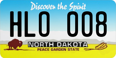 ND license plate HLO008