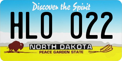 ND license plate HLO022