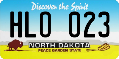 ND license plate HLO023