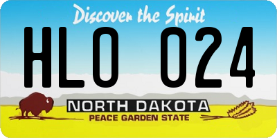 ND license plate HLO024