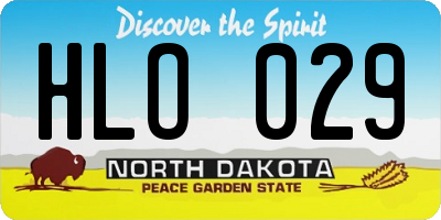 ND license plate HLO029