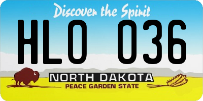ND license plate HLO036