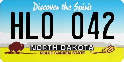 ND license plate HLO042