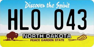 ND license plate HLO043