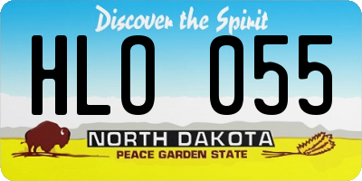 ND license plate HLO055