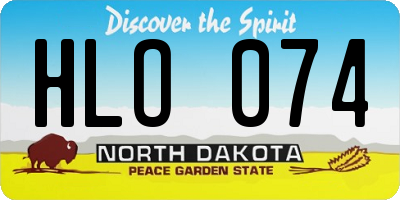 ND license plate HLO074