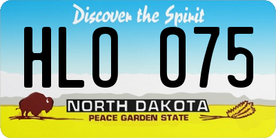 ND license plate HLO075