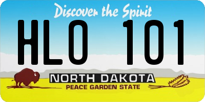 ND license plate HLO101